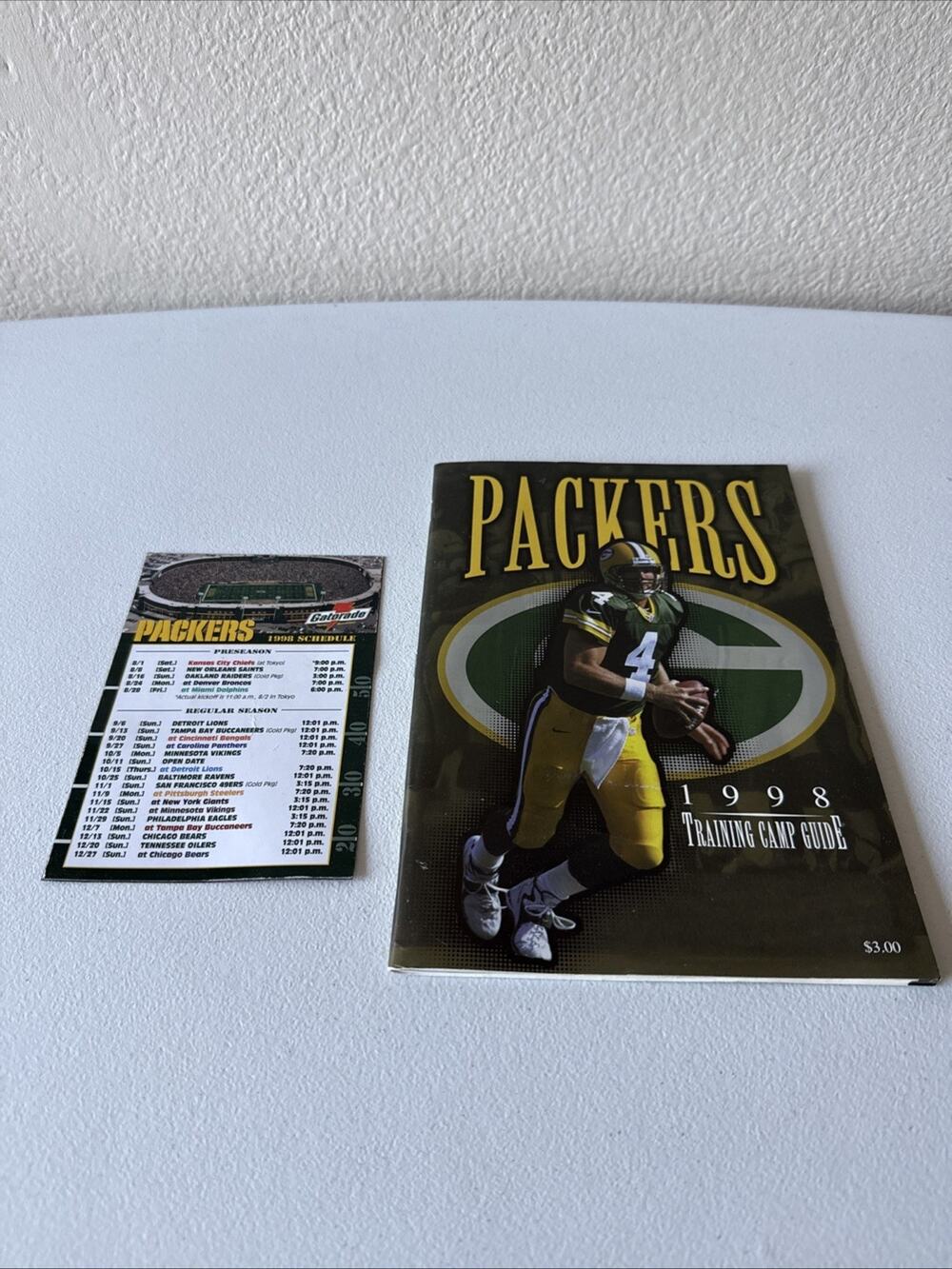 1998 Green Bay Packers SGA Schedule Magnet And Training Camp Guide